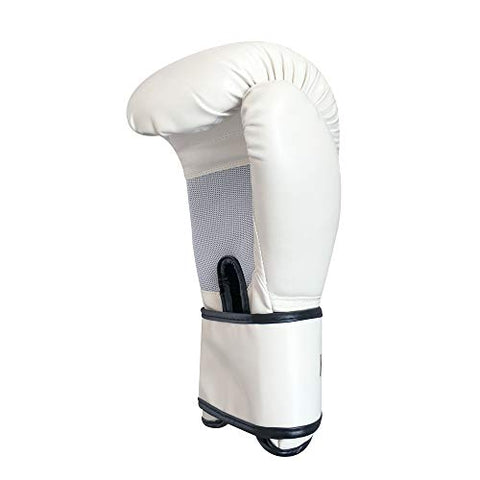 Image of Boxing Gloves (6oz, 8oz, 10oz, 12oz, 14oz, 16oz) Punching Bag Mitts, Muay Thai,UFC MMA Kickboxing Fight Training Gloves by KAIWENDE-BX01 (BJ-White, 12 oz)