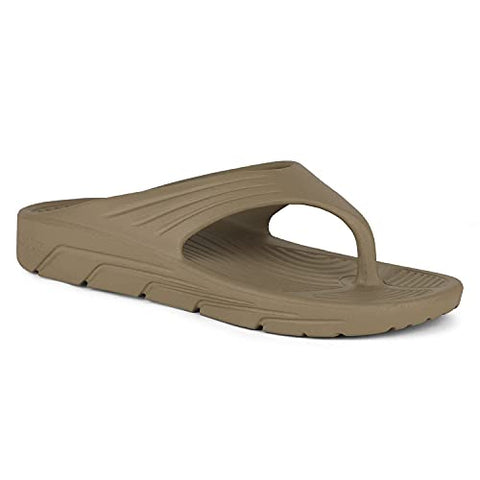 Image of Bata Men's FLOATZ THONG Brown Slippers - 8 UK (8712022)