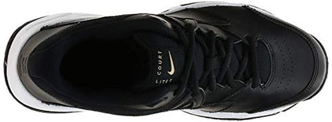 Image of Nike Men Court Lite 2 White/Metallic Gold/Black Tennis Shoes-7 UK (41 EU) (8 US) (AR8836-012)