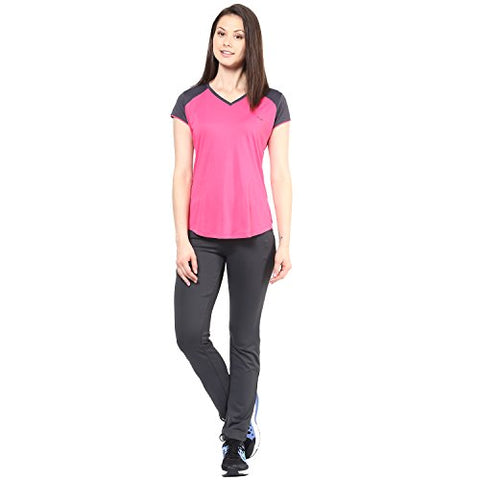 Image of berge' Ladies Polyester Dry Fit Western Shirts & Tshirts for Women, Quick Drying & Breathable Fabric, Gym Wear Tees & Workout Tops (Pink Colour)