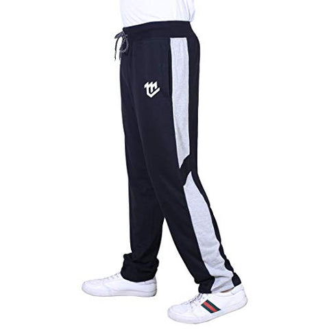 Image of MARK LOUIIS Men's Loose Fit Trackpants (ML-BSL-1101_Black_Medium)