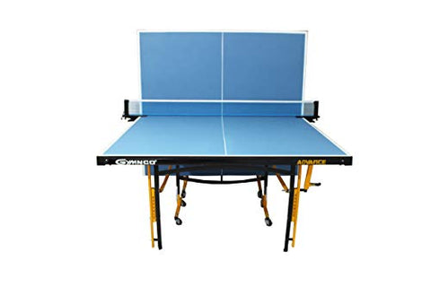 Image of Gymnco Advanced Table Tennis Table with Levellers Top 18 mm (Cover + 2 TT Racket & Balls