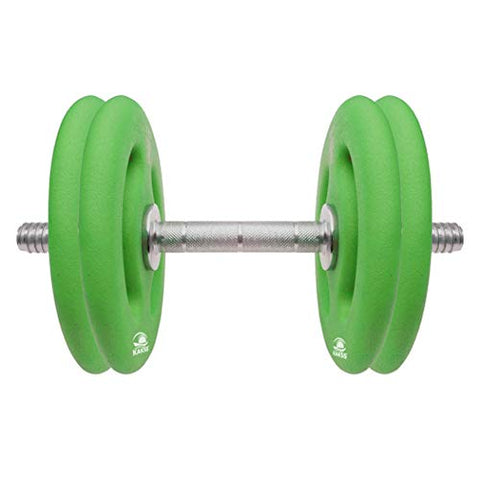Image of Kakss Neoprene Coated Weight Plates 1Kg X 4 Pc (30-Mm Center Hole) (1), Green