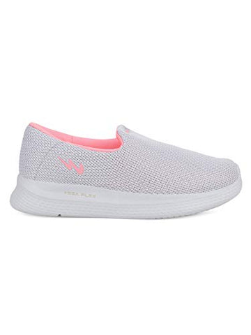 Image of Campus Women's Zoe Plus L.Gry/B.Pink Running Shoes -4 UK/India