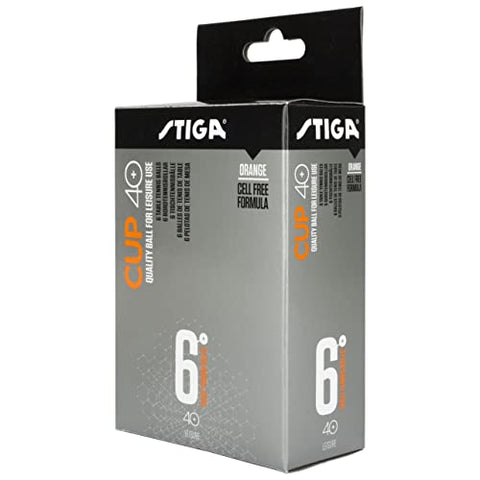 Image of Stiga Cup Table Tennis Ball, Pack of 6 (Orange)