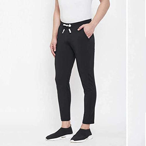 Image of IKITZ Men's Stylish Slim Fit Lycra Jogger Lower Track Pants for Gym, Running, Athletic, Casual Wear for Men Pack of 3 Black,Olive,Blue(M)