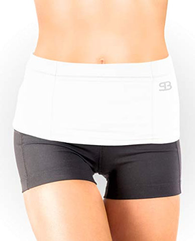 Image of Stashbandz Unisex Running Belt Waist Pack, Travel Money Belt, Fanny Pack, 3 Large Security Pockets Plus 1 Zippered Pocket Fits Phones Passport and More, Extra Wide Spandex, USA Made