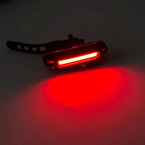 Image of Dark Horse® Bicycle USB Rechargeable New Light 5 Mode Red & Blue LED Tail Light
