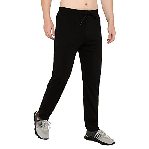 Image of ENDEAVOUR WEAR Men's Regular Fit Track Pant (EWTS_CTNBLACKTRACK_M_Black_M)