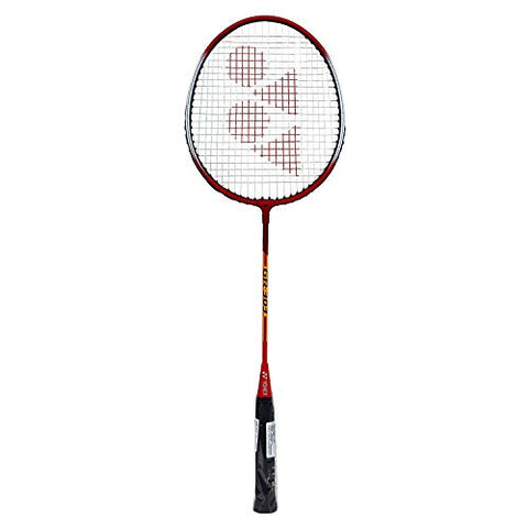 Image of Yonex GR 303 Aluminum Blend Badminton Racquets with Full Cover, Pack of 2 (Black + Red) and Mavis 200i combo