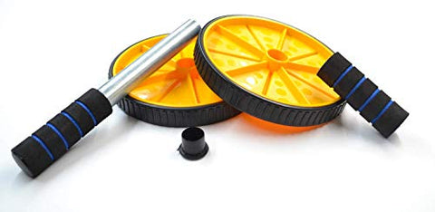 Image of LIVOX Plastic Tummy Trimmer with Double Toning Resistance Tube, Abe Roller- Men & Women Home Exercise Workout Kit (Multicolor) (Combo of 3)