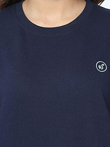 Image of 9shines Label Womens Jogger Set Track Suit with Pockets | Full Sleeves Pyjama Set for Winter (Navy Blue, L )