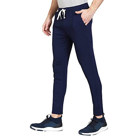 Image of IKITZ Men's Stylish Slim Fit Lycra Jogger Lower Track Pants for Gym, Running, Athletic, Casual Wear for Men Pack of 3 Black,Olive,Blue(M)