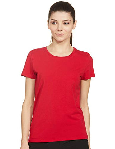 Image of Van Heusen Athleisure Round Neck Tee (55411_CHERRY RED_S)
