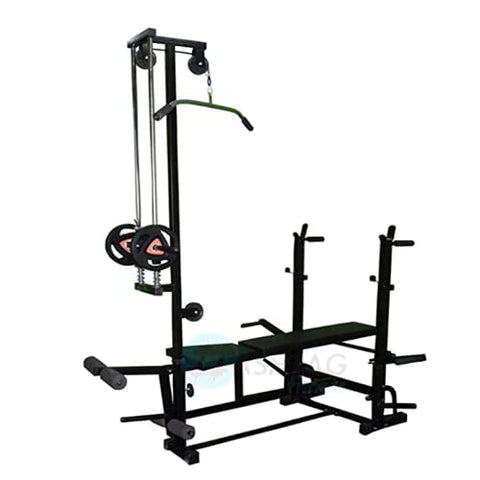 Image of Hashtag fitness Adjustable 20 in 1 Gym Bench for Home Gyms with LAT Pull Down Machine Gym Equipments for Home