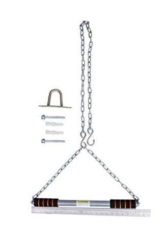 Image of ALLYSON FITNESS Steel Pull Up/Chin up Bar, Heavy Duty Rod with Thick Chain Hanging Rod Pull Up Bar (5 FEET Thick Chain)