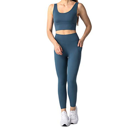 Image of RNG EKO GREEN Women's Skinny Fit Leggings (RNG9008_Steel Blue_S)