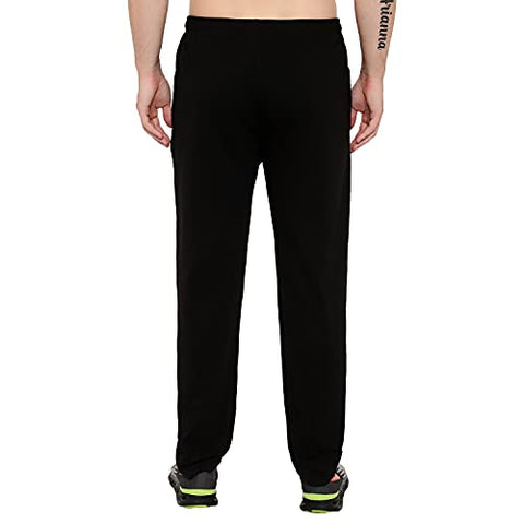 Image of ENDEAVOUR WEAR Men's Regular Fit Track Pant (EWTS_CTNBLACKTRACK_M_Black_M)