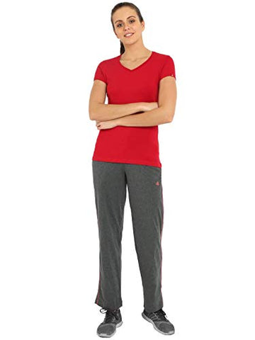 Image of Jockey Women's Cotton V-neck Tee (1359_Jester Red_Large)