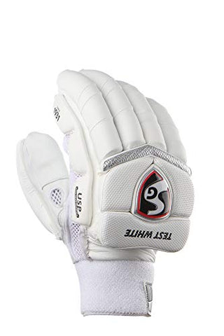 Image of SG Test White Cricket Batting Gloves Mens Size (Right)