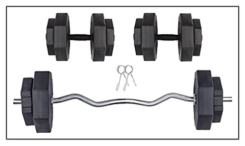Image of Starx 20Kg Hexa Weight With 3Ft Rod And Accessories Home Gym Combo, PVC, Plastic ,Black