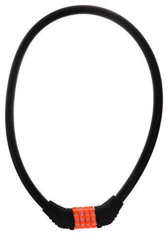 Image of Dark Horse Steel CE Standard Bicycle 4 Digit Combination Cable Lock (Orange)