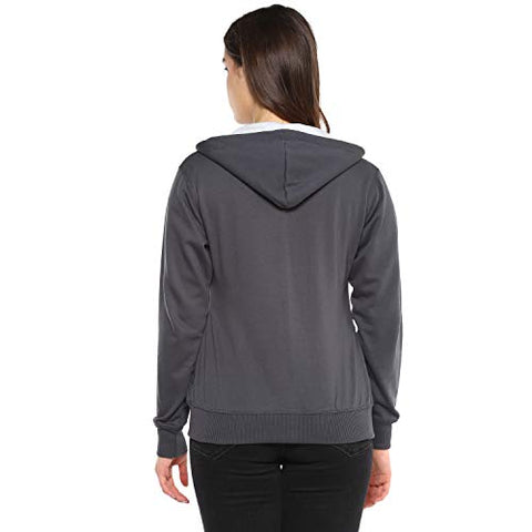 Image of Alan Jones Clothing Women's Solid Cotton Hooded Sweatshirt (WM17-SS01_Stone_XL)