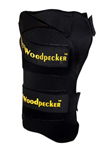 Image of Woodpecker Right Hand Thigh Guard for Cricket,Thigh pad (Black, Large)