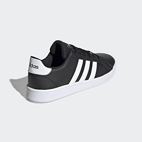 Image of Adidas Unisex-Child Grand Court K CBLACK FTWWHT Tennis Shoes-6 UK (EF0102)