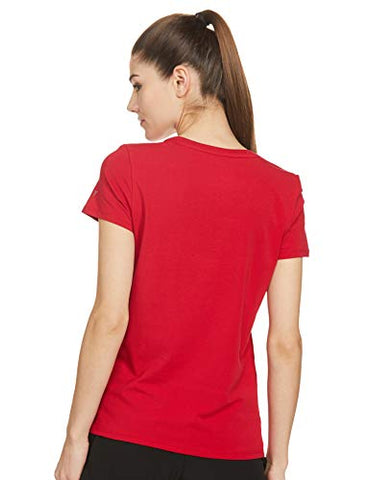 Image of Van Heusen Athleisure Round Neck Tee (55411_CHERRY RED_S)