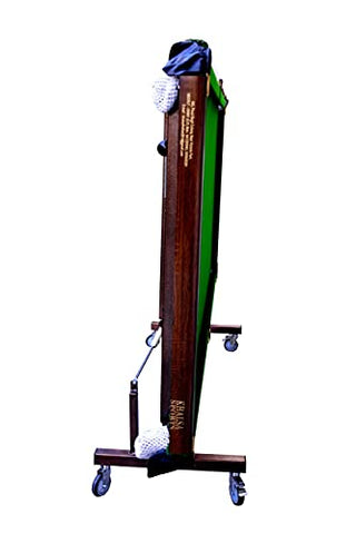 Image of Khalsa Gymnastic Works Portable and Moveable on Wheels Pool Table(Billiard Table) 8x4 FT, Top 25 mm with Cover, Ball, cue Sticks, Triangle & Chalk : DogBBN01