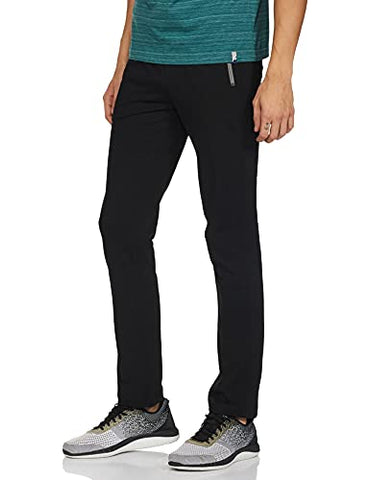Image of Jockey Men's Slim Fit Track pants(9510_Black & Grey Melange_large_Black & Grey Melange_Large)