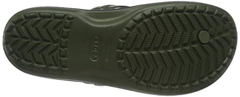 Image of crocs Unisex Adult Crocband Printed Flip Army Green/Black Slipper-5 Men/ 6 UK Women (M6W8) (205943-30Q)