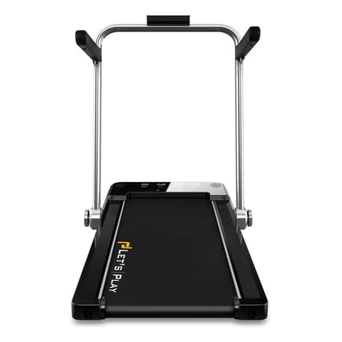 Image of LET'S PLAY® LP-WPAD Smart Foldable Treadmill 2.5HP (4HP Peak) DC Motorized Treadmill Under Desk Walking Pad Treadmill for Home Use Pre-Installed with Interactive LED Display, Foot Sensing Speed Control, Remote and App Control (Black) For Further Query cal
