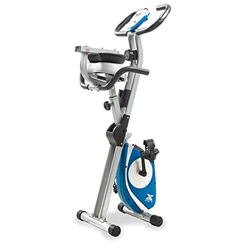 Image of AFTON FB350 Steel Folding Exercise Bike, Silver