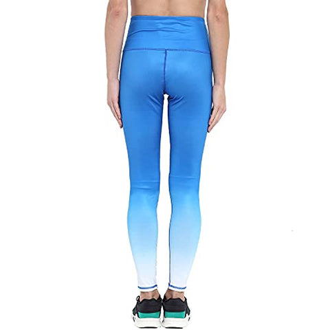 Image of CHKOKKO Women Yoga Track Pants Stretchable Gym Sports Tights Sky Blue Small