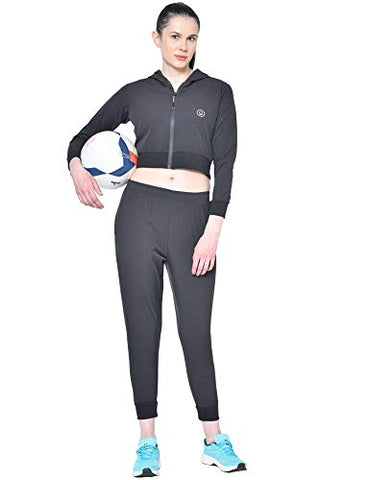 Image of CHKOKKO Women Winter Sports Zipper Stylish Jacket Black S