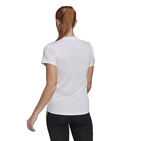 Image of adidas womens Primeblue Tee White/Black Medium
