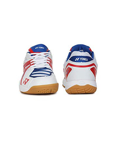 Image of YONEX AE 10 Non Marking Badminton Shoes, UK 7.5 (White/Royal Blue/Orange)