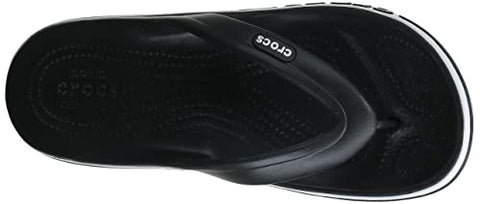 Image of crocs Unisex Adult Bayaband Flip Black/White Slipper-7 Men/ 8 UK Women (M8W10) (205393-066)
