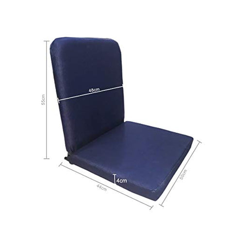 Image of Kawachi Right Angle Back Support Portable Relaxing Folding Yoga Meditation Chair (Darkblue)