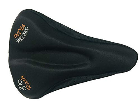 Image of ShreNik Made in India Silicone Soft Cushion MTB Bikes Bicycle Cycle Saddle Seat Cover (Black Colour, 11 Inches, Free Size)