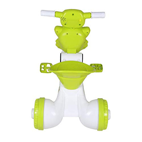Image of Fun Ride Charlie Cat Foldable Tricycles with Music and Lights for Boys and Girls of 2-4 Years (Green, Weight Upto 18 Kg)