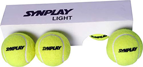 Image of SYNPLAY SS00160 Rubber Cricket Tennis Ball, Size Standard (Yellow, Fluorescent)
