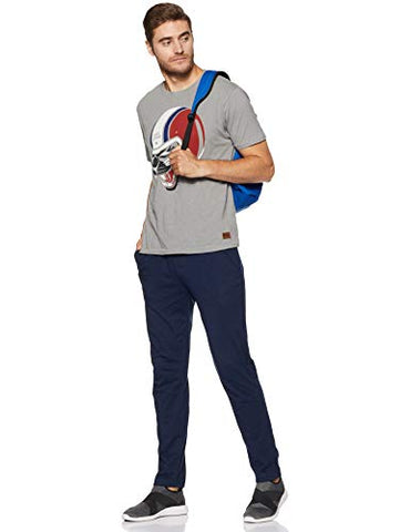 Image of Van Heusen Athleisure Men's Classic Fit Track Pants (50052_Blue Melange_M)