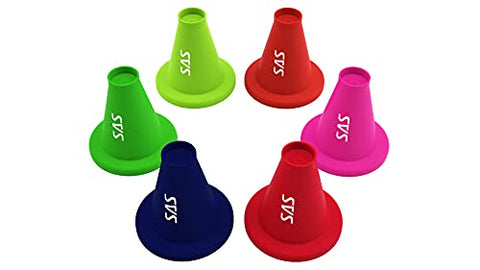 Image of SAS SPORTS TPR Cricket Batting Tee for Cricket Practice (Pack of 6) (Multi -Color)