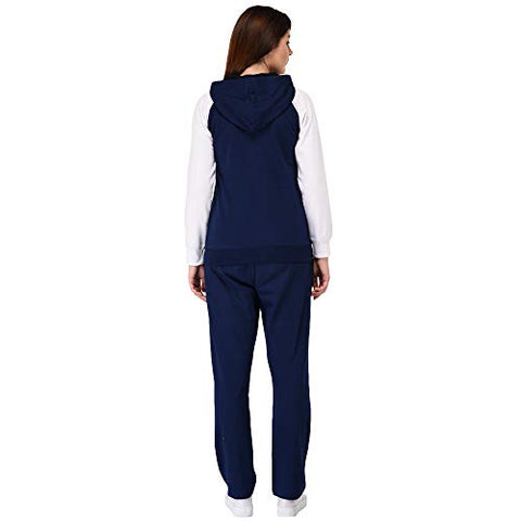 Image of Vivid Bharti Women's Fleece Tracksuit (WW-52-S_Navy Blue_Small)