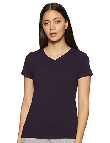 Image of Van Heusen Athleisure V Neck Tee (55412_Grape_S)
