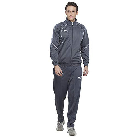 Image of Shiv Naresh 445A-DGLGW-XL Polyester Tracksuit, Adult X-Large (Dark Grey/Light Grey/White)