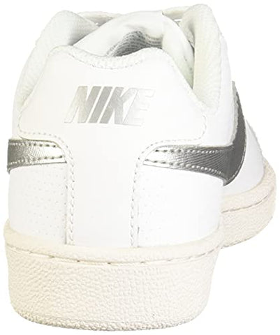 Image of Nike Women's WMNS Court Royale White/Metallic Silver Tennis Shoes-3 UK (36 EU) (5.5 US) (749867-100)